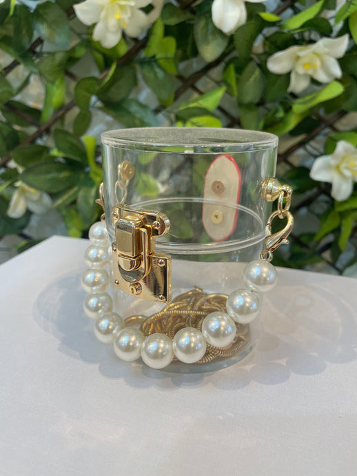 Small Clear and Pearl Bag - House Of Swavo