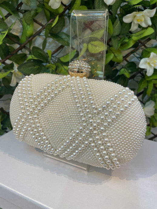 Pearl and Gold Clutch - House Of Swavo