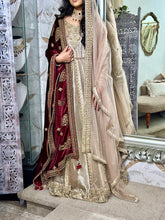 Load image into Gallery viewer, Rani Maroon Velvet Shawl Unisex - House Of Swavo