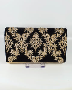 Velvet Pattern Rectangle Clutch - House Of Swavo